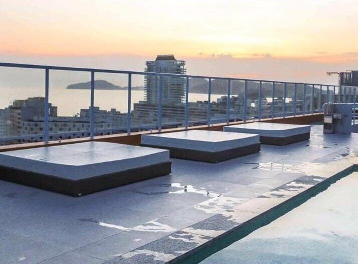 Lazer Completo Com Piscina E Sauna No Gonzaga Santos Kültér fotó